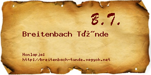 Breitenbach Tünde névjegykártya
